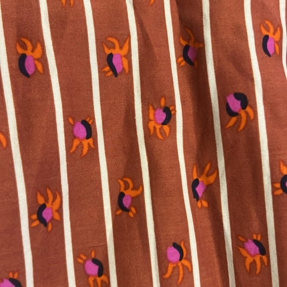 Anthropologie Silk Blend Rachel Comey Sleeveless Dress with Cute Crab Print Sz 4 - Picture 3 of 12